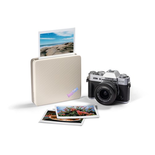 (Retailer ready) instax Link WIDE 2 - Promotional images - 15 WIDE 2 with X series camera - Duo Beige_1197_Stack_300dpi_2000px (1-1)